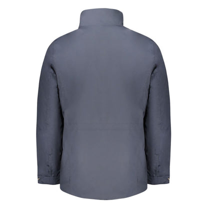 Blue Polyester Men's Jacket
