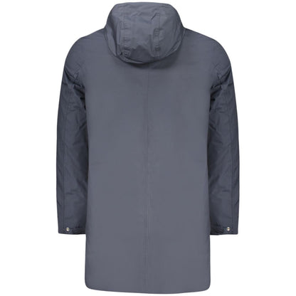 Blue Polyester Men's Jacket
