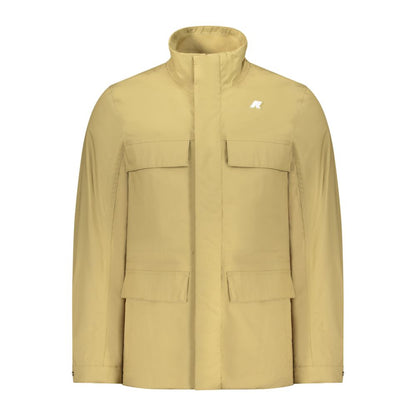 Beige Polyester Men's Jacket