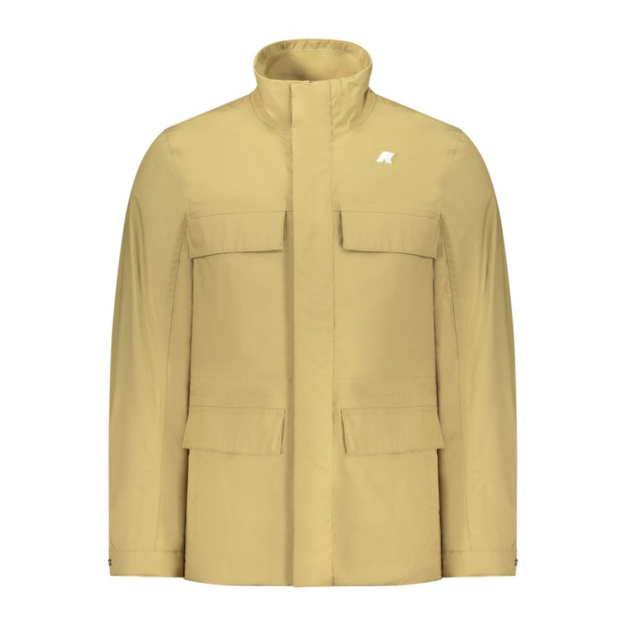 Beige Polyester Men's Jacket