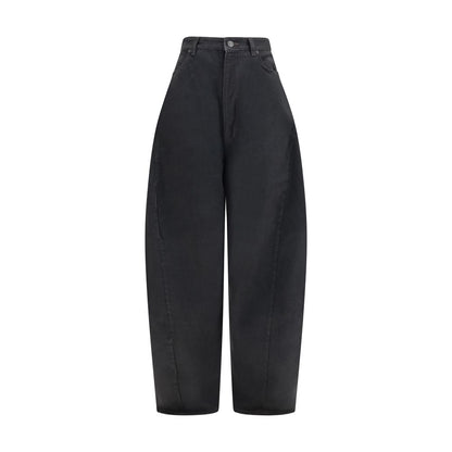 Black Cotton Casual Pants