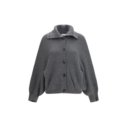Gray Cashmere Cardigan