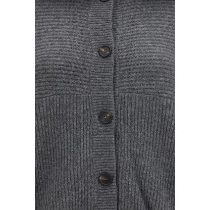Gray Cashmere Cardigan