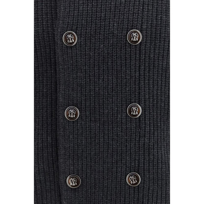 Gray Cashmere Cardigan