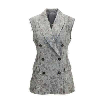 Gray Wool Oves Aries Sleeveless Jacket
