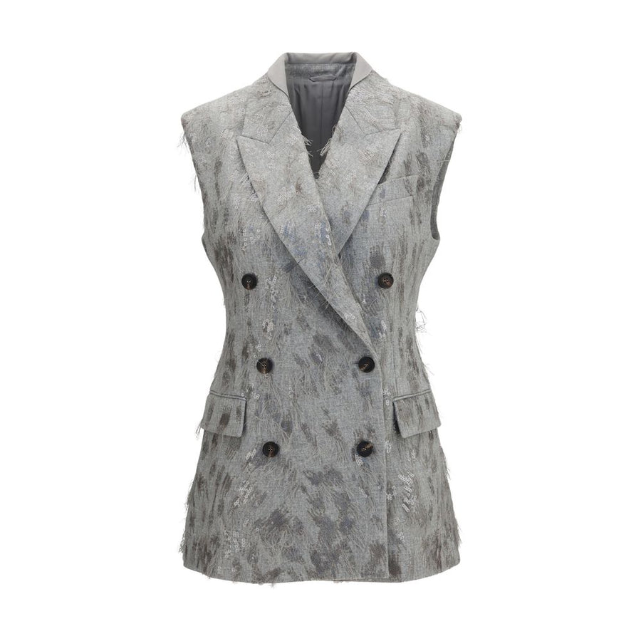 Gray Wool Oves Aries Sleeveless Jacket
