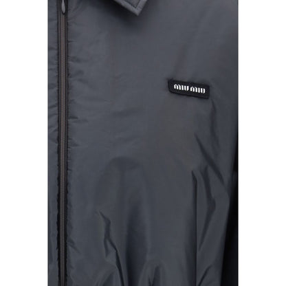 Gray Recycled Polyamide Shell Jacket