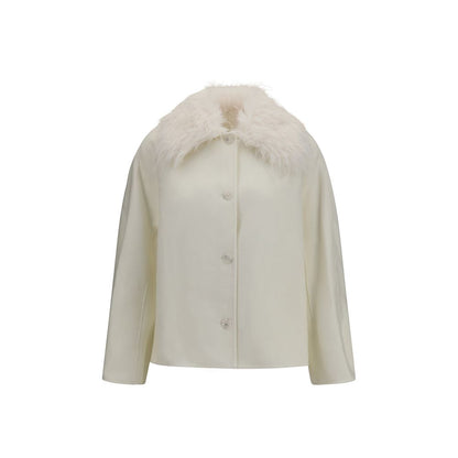 White Wool Oves Aries Full-Length Jacket