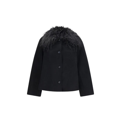 Black Wool Oves Aries Full-Length Jacket