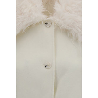 White Wool Oves Aries Full-Length Jacket