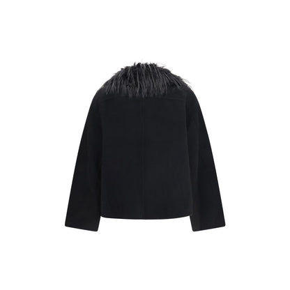 Black Wool Oves Aries Full-Length Jacket