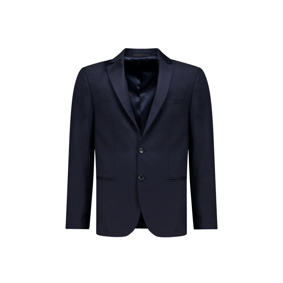 Blue Wool Full-Length Jacket