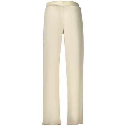 Beige Lyocell Women Trouser