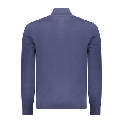 Blue Cotton Men Sweater