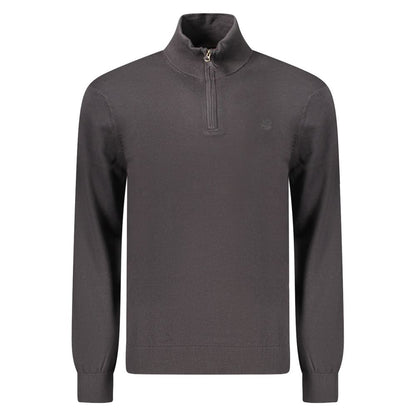 Black Cotton Men's Sweater