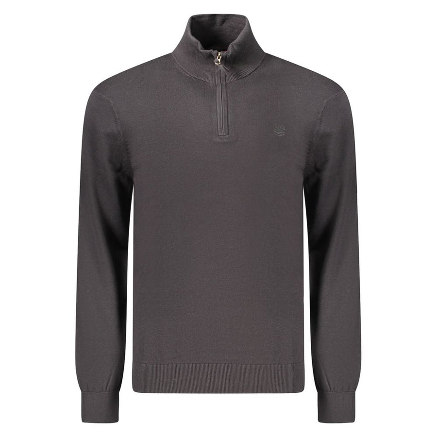 Black Cotton Men's Sweater
