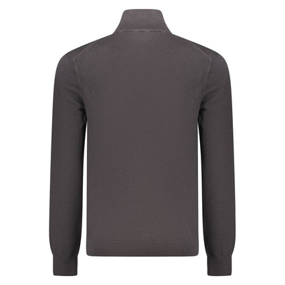 Black Cotton Men's Sweater