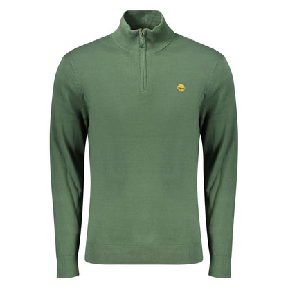 Green Cotton Men's Sweater