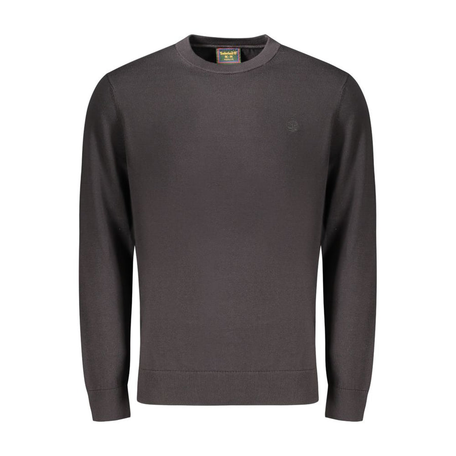 Black Cotton Men's Sweater