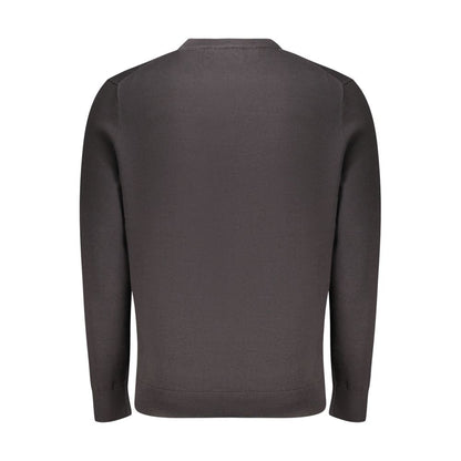 Black Cotton Men's Sweater