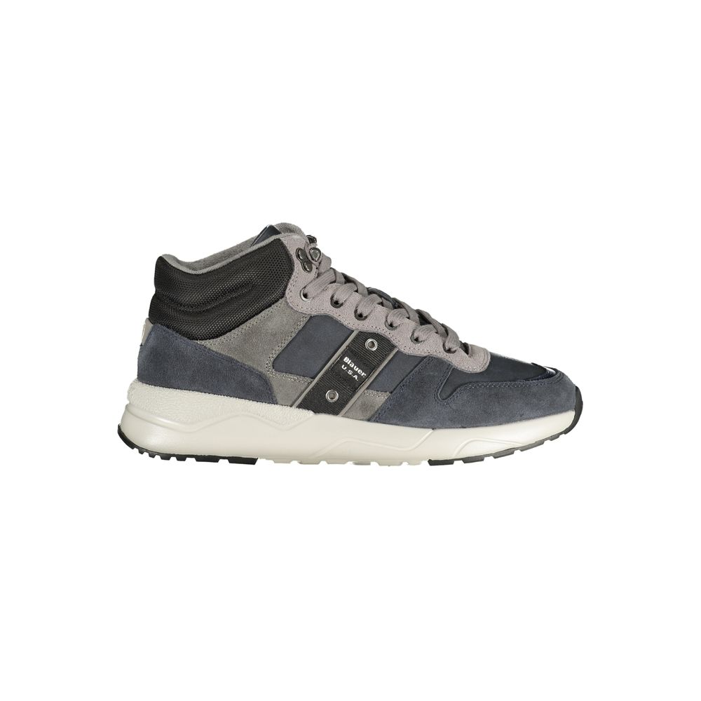 Blue Polyurethane Men's Sneaker