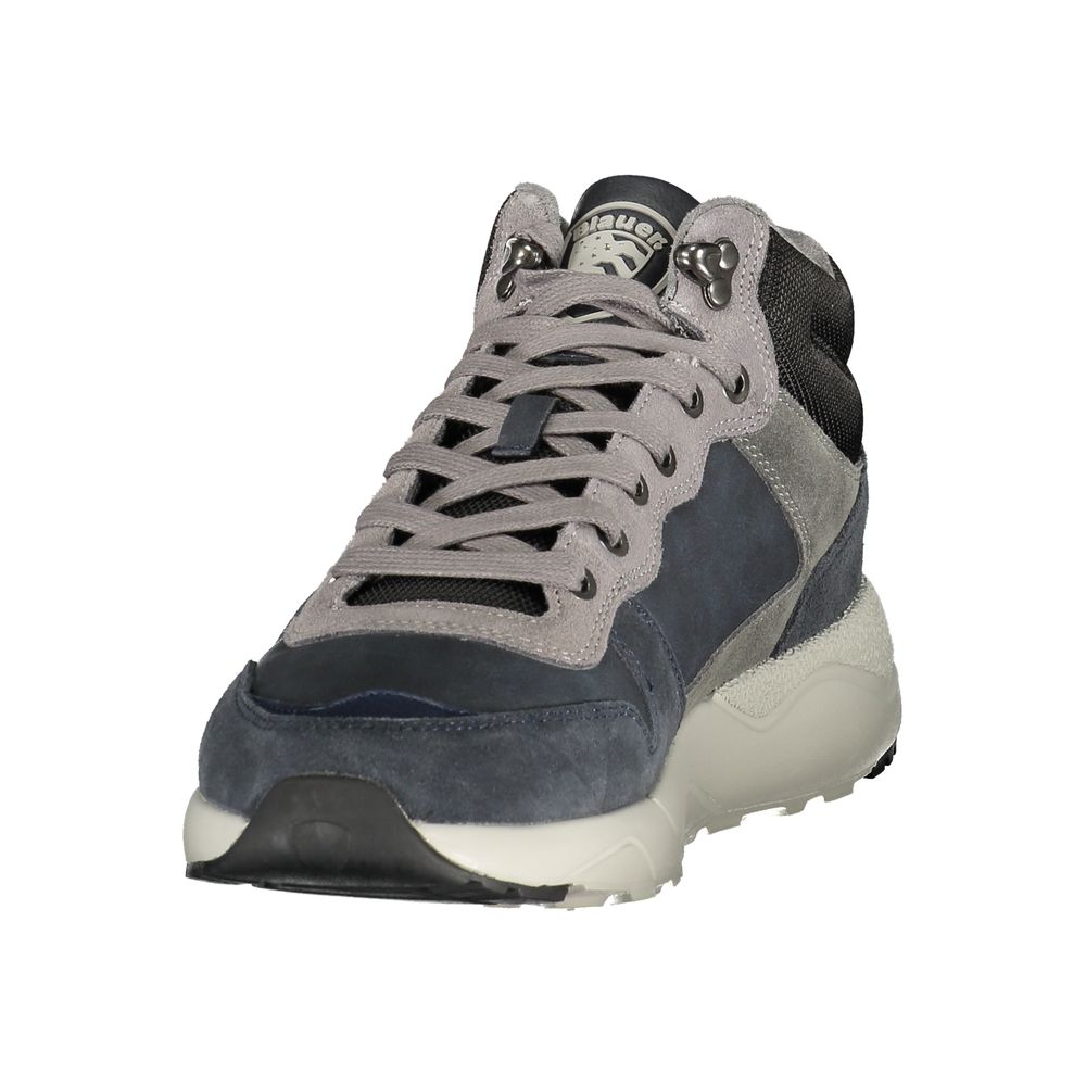 Blue Polyurethane Men's Sneaker