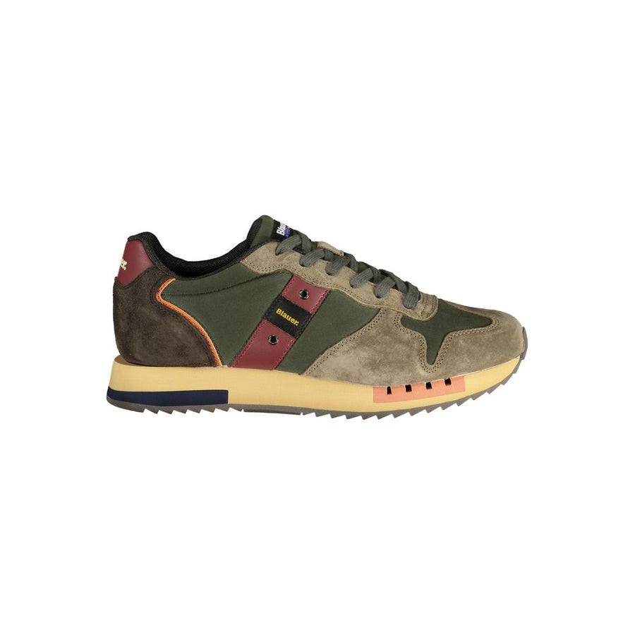 Green Polyurethane Men's Sneaker