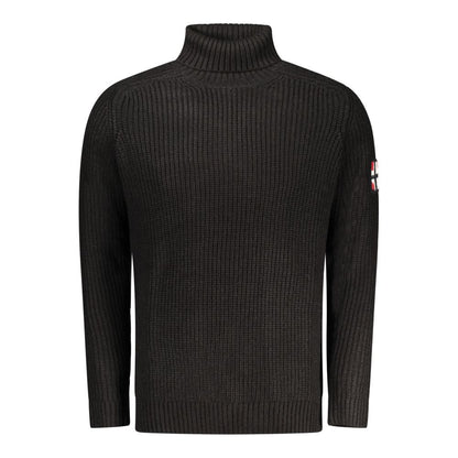 Black Acrylic Men Sweater