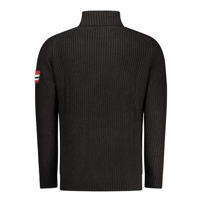 Black Acrylic Men Sweater