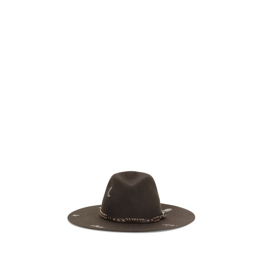 Brown Wool Oves Aries Fedora