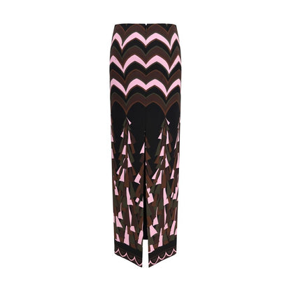 Multicolor Polyamide Long Skirt