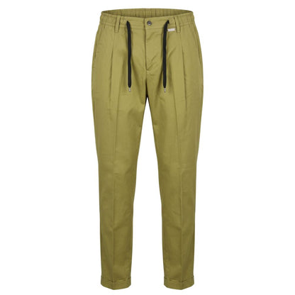 Green Cotton Men Pants
