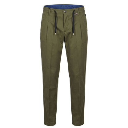 Green Cotton Men Pants