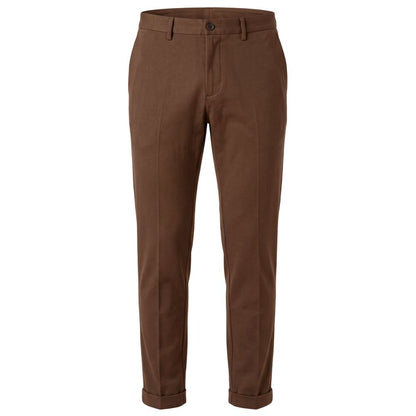 Brown Viscose Men Pants