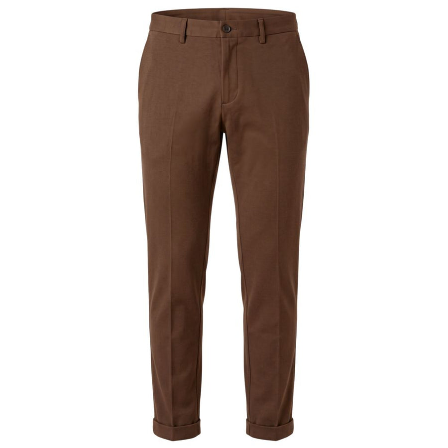 Brown Viscose Men Pants