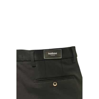Black Viscose Men Pants