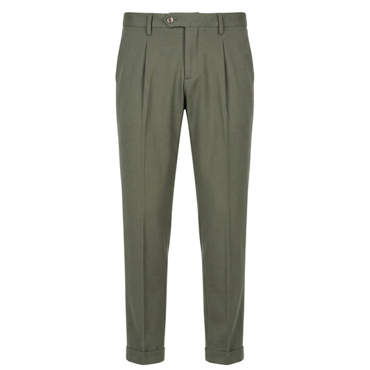 Green Viscose Men Pants