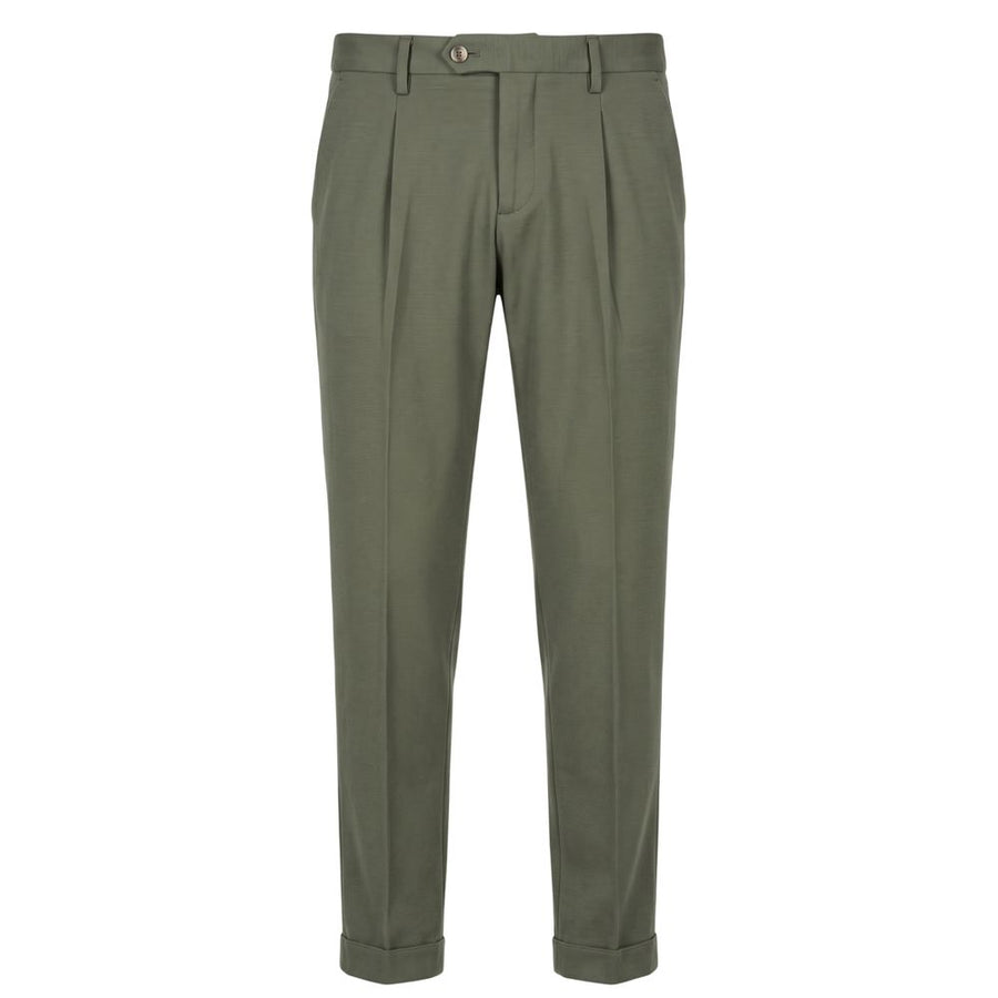 Green Viscose Men Pants