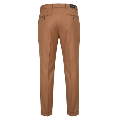 Brown Viscose Men Pants