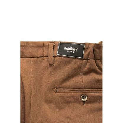 Brown Viscose Men Pants