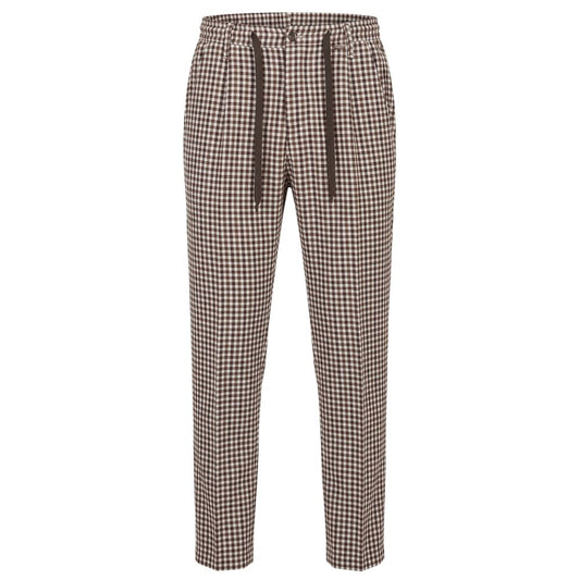 Brown Cotton Men Pant