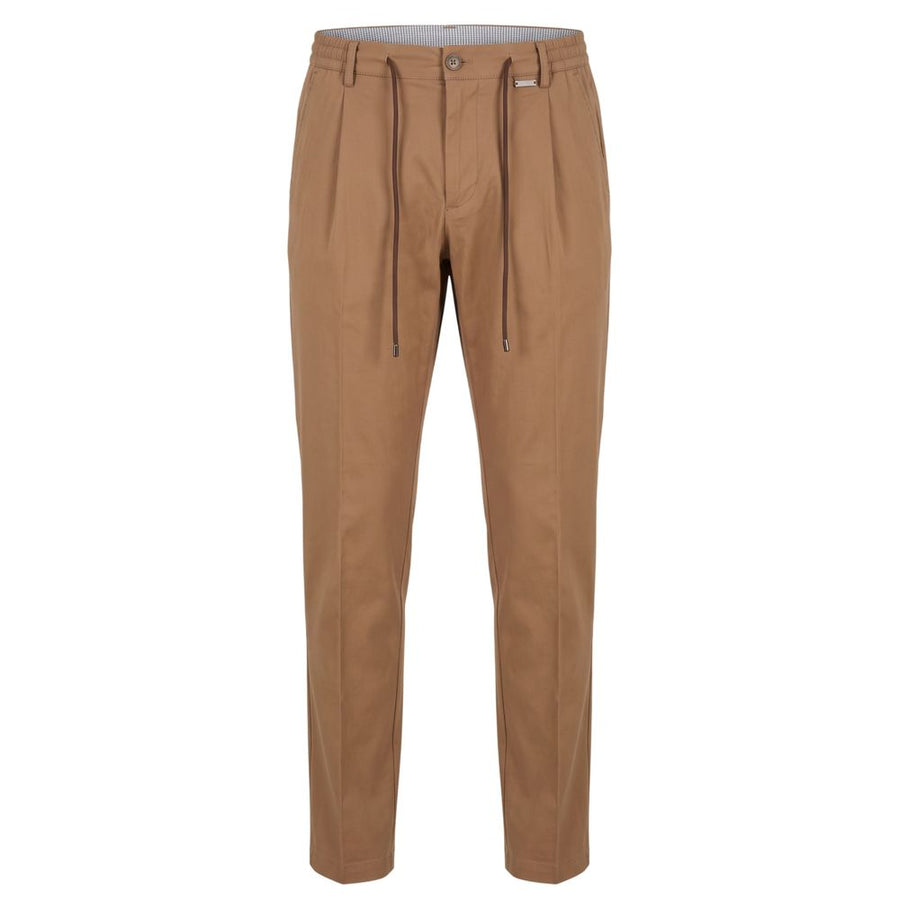Brown Cotton Men Pants