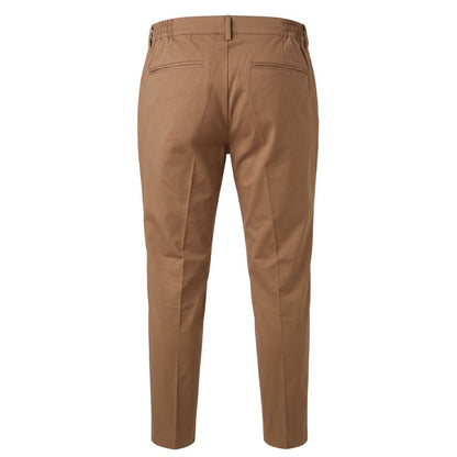 Brown Cotton Men Pants