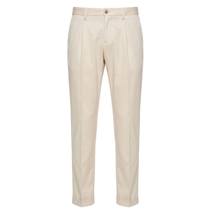 White Viscose Men Pants