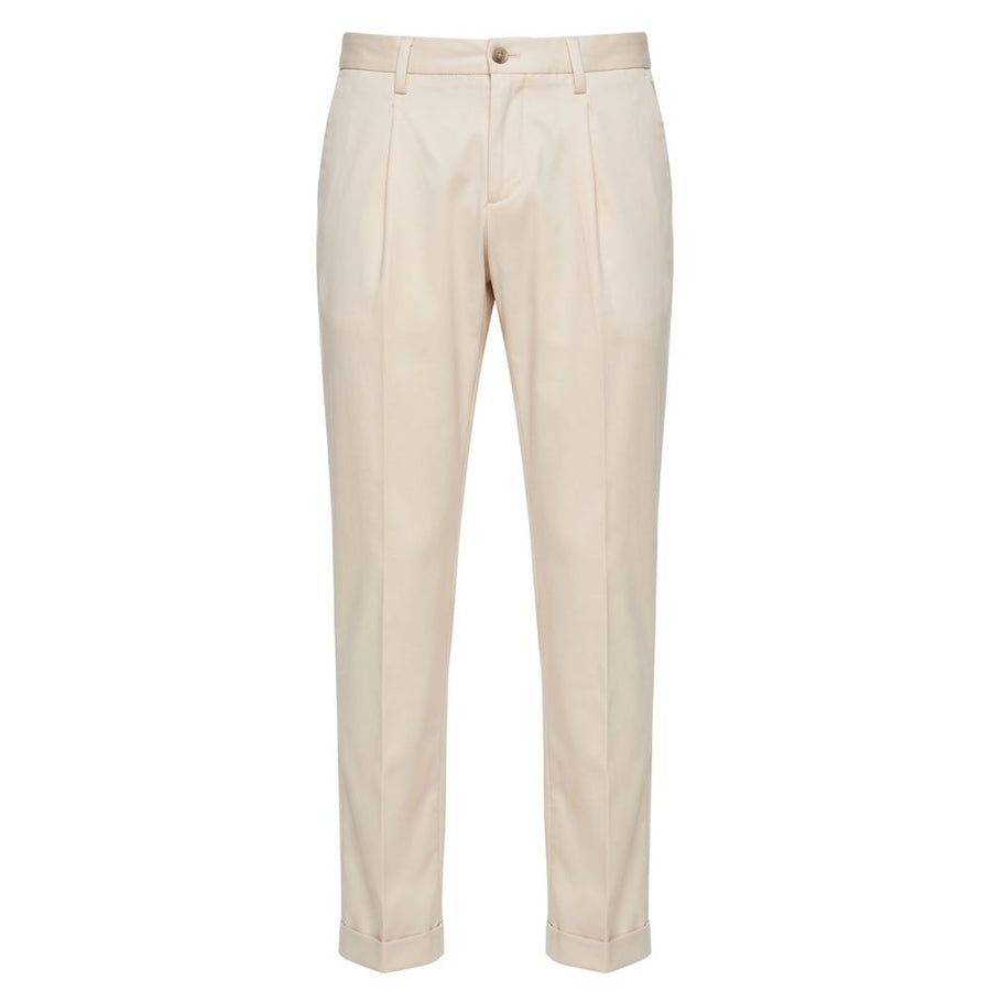White Viscose Men Pants