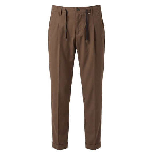 Brown Cotton Mens Pants