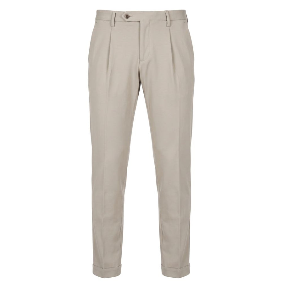 Beige Viscose Men Pant