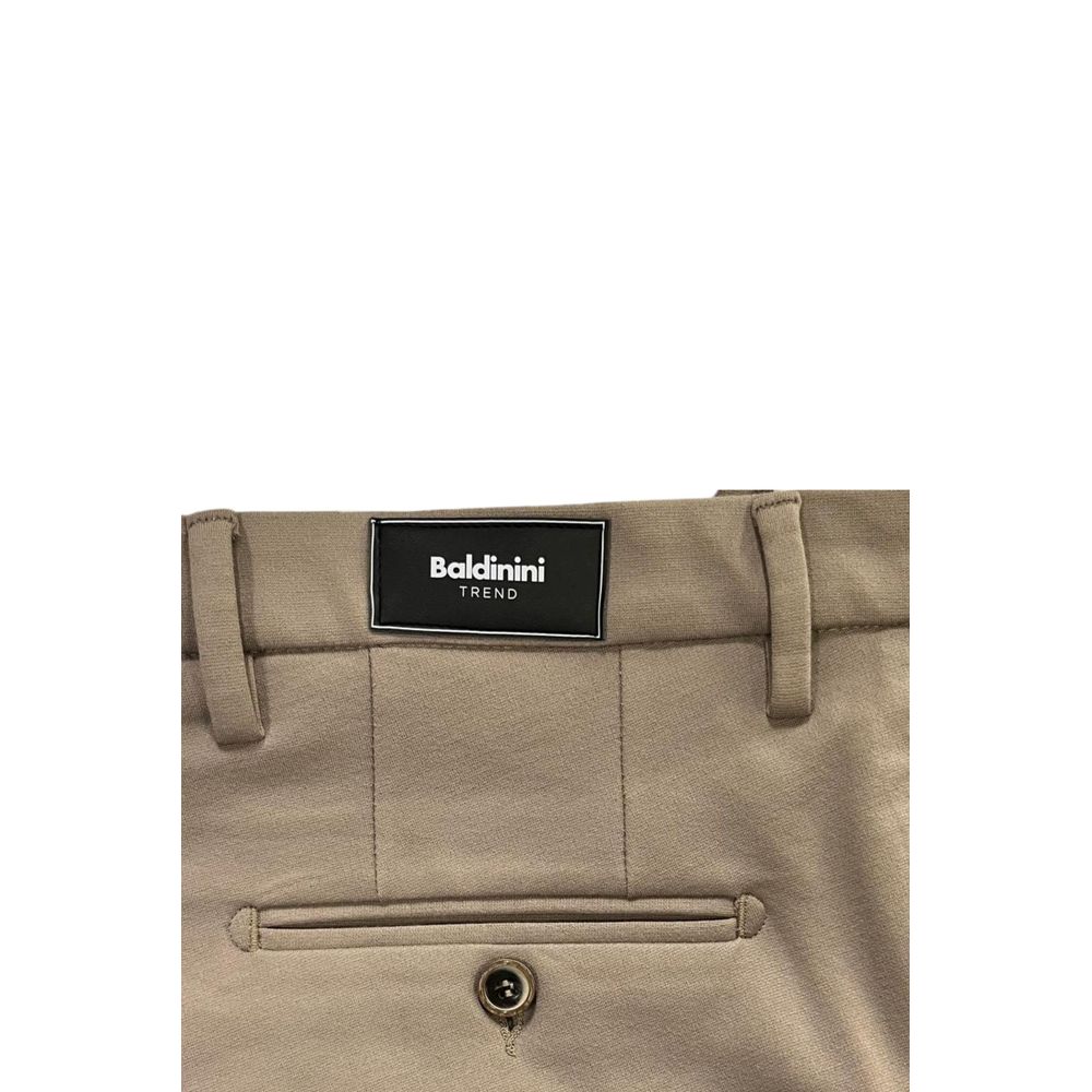 Beige Viscose Men Pant