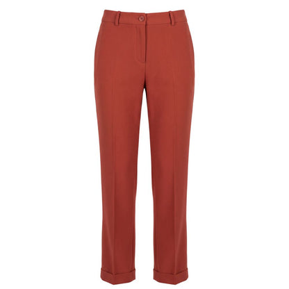Brown Viscose Women Pant
