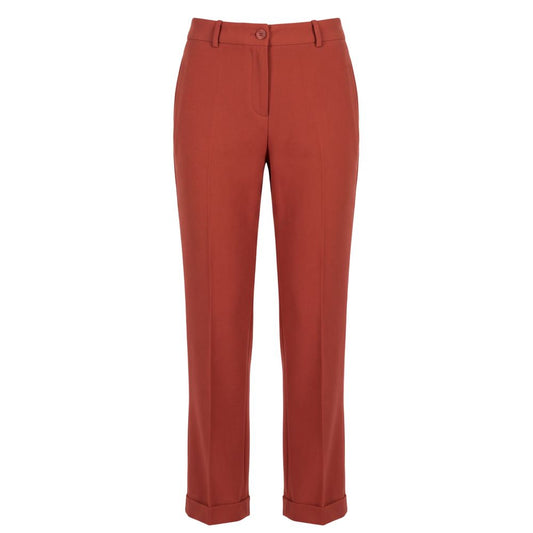 Brown Viscose Women Pant